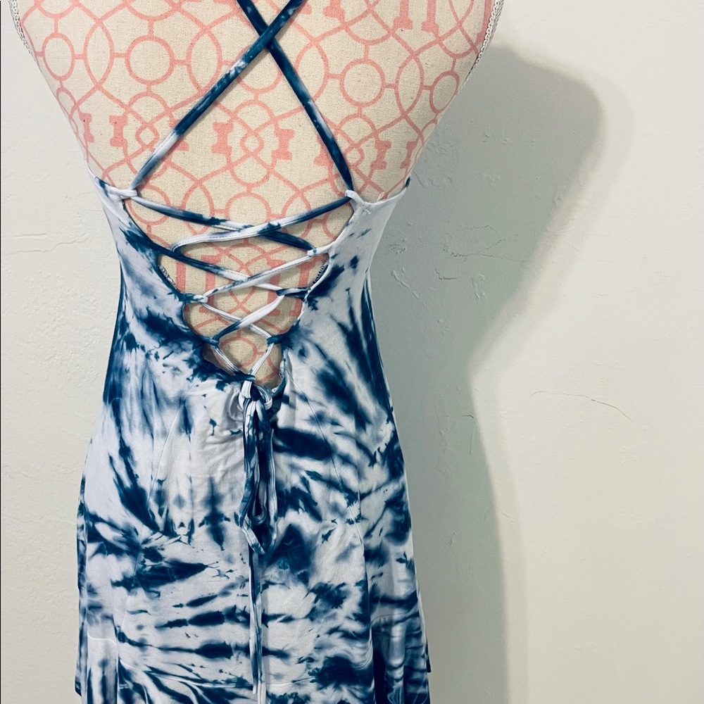 In Fashion Tie Die women’s dress strappy at back